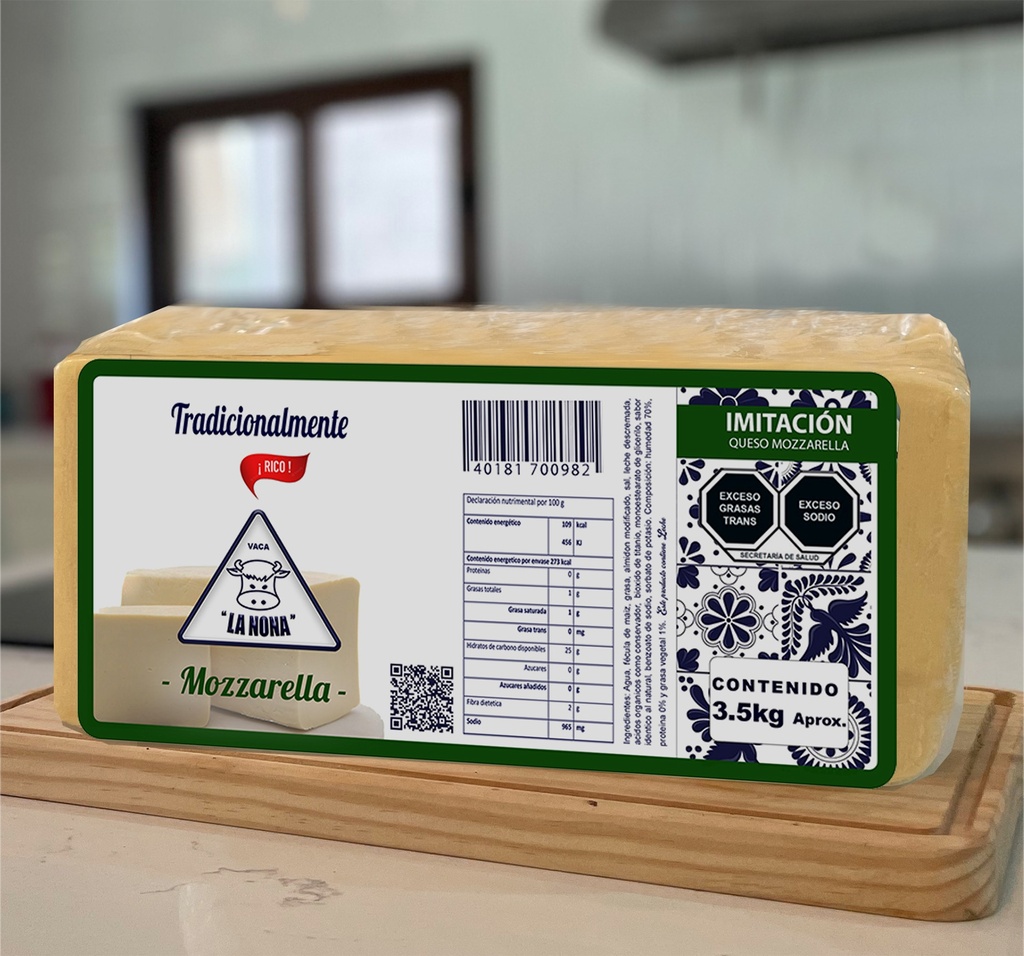 QUESO MOZZARELLA NONA 3.5 KG
